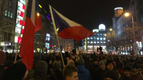 Demonstrace na Václavském náměstí, 5. 3. 2018.