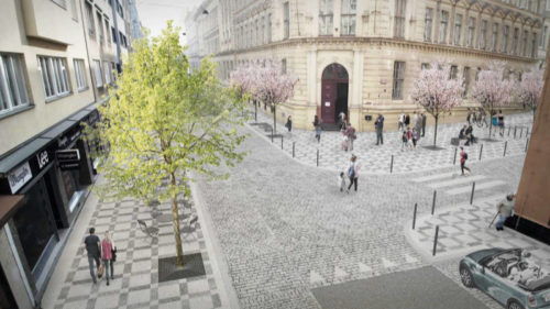Vítězný návrh na revitalizaci ulice Františka Křižíka od architekta Josefa Hlavatého.