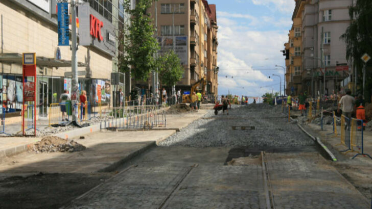 Rekonstrukce Jičínské ulice.