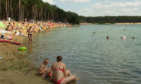 Jezero Lhota v okrese Praha-východ.
