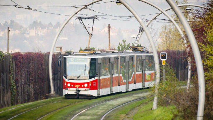 Tramvaj v Praze.