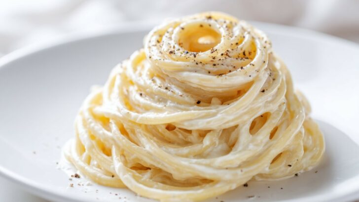 Tradiční italské těstoviny s pepřem a sýrem